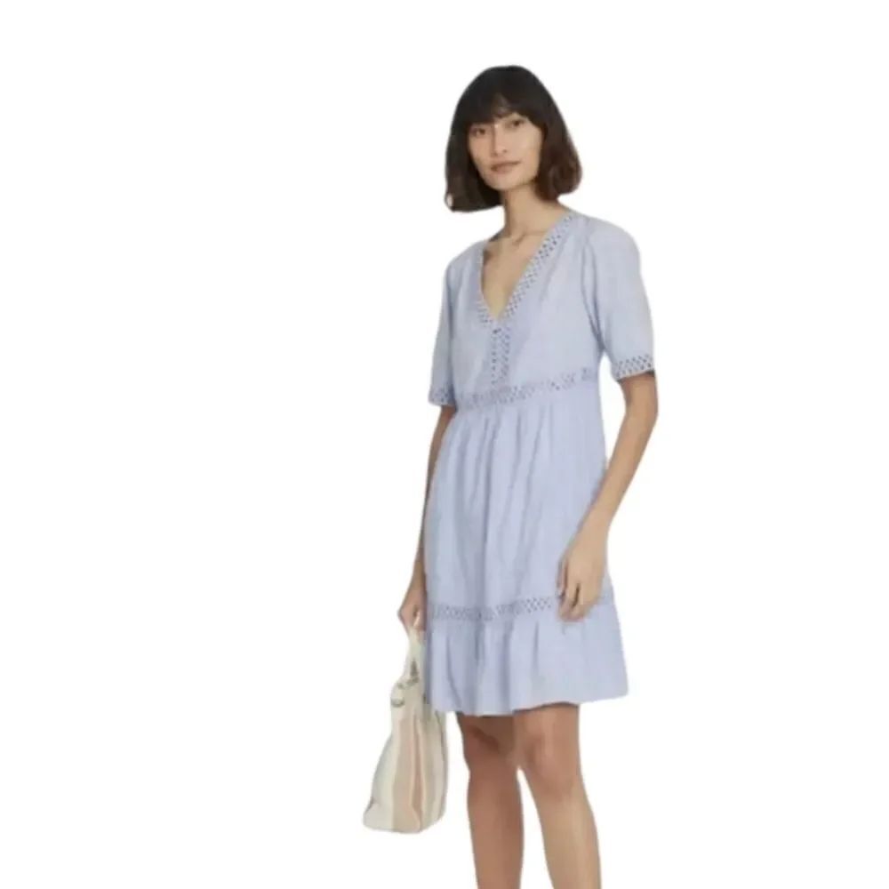 Women's Short Sleeve Dress - Knox Rose  Small, Light Blue